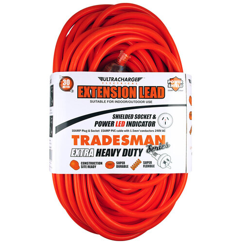 Ultracharge 10A Extension Lead 30M Extra Heavy Duty