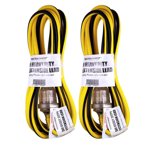2PK Ultracharge 10A Extension Lead 5M Heavy Duty