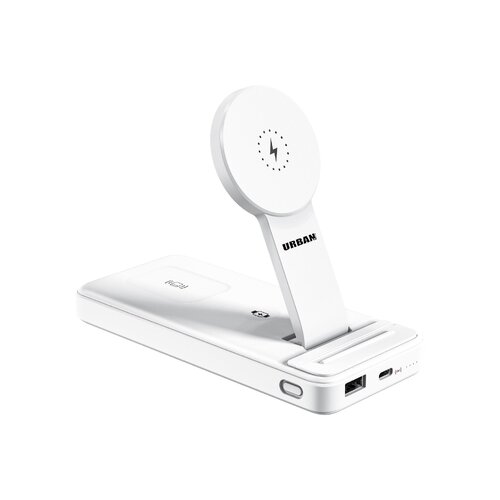 Urban PowerBuddy 5in1 Foldable Wireless Powerbank - White