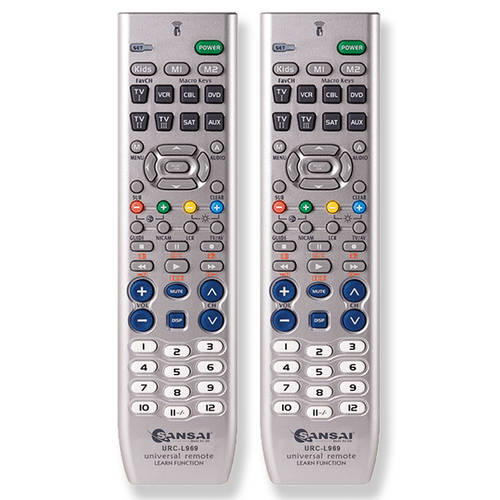 2PK Sansai 8 in 1 Universal Remote Controller