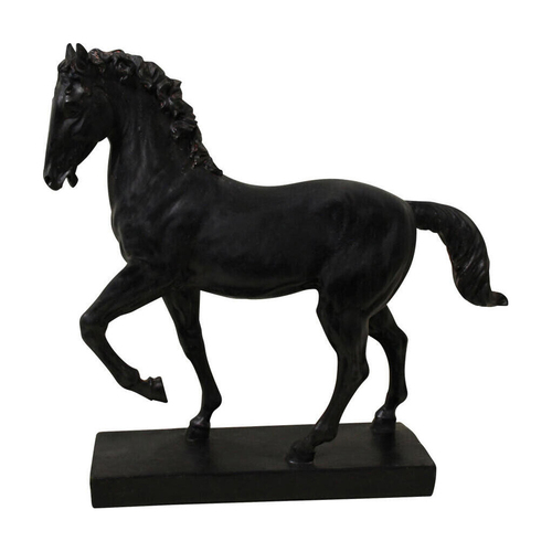 LVD Resin Horse Sculpture Home/Office Decor 43cm Black