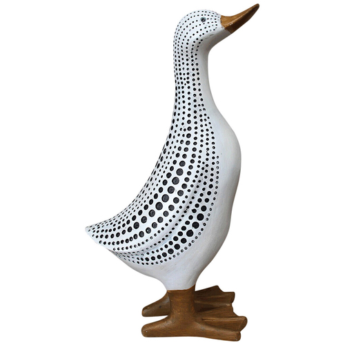 LVD Polyresin Duck Black Dots Sculpture Home/Office Decor 30.5cm Tall