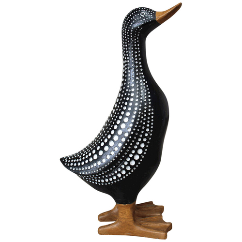 LVD Polyresin Duck White Dots Sculpture Home/Office Decor 30.5cm Tall