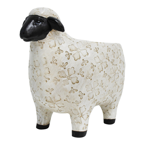 LVD Decorative Resin 26cm Sheep Planter Home Decor - White