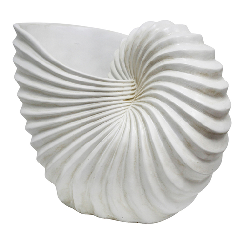 LVD Decorative Resin 38x34cm Conch Shell Vase Large - White