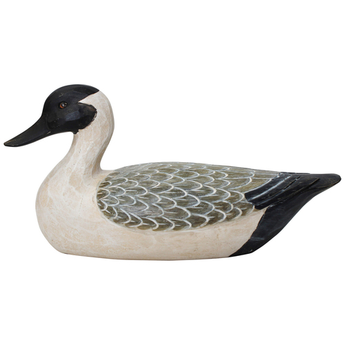 LVD Resin Seated Duck Sculpture Home/Office Decor 31cm
