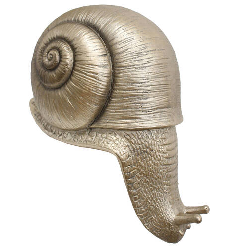 LVD Snail Ledge Resin Sculpture Home/Office Decor 18cm Gold