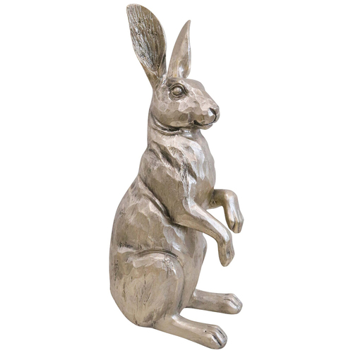 LVD Polyresin Sculpture Hare Home/Office Decor Gold 36cm Tall