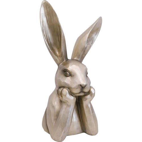 LVD Hare Polyresin Contemplating Figurine Display Decor 29cm