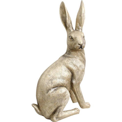 LVD Hare Resin Figurine Ornament Display Decor XL - Champagne