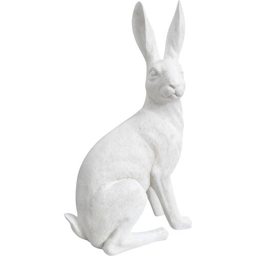 LVD Hare Resin Figurine Ornament Display Decor XL - White