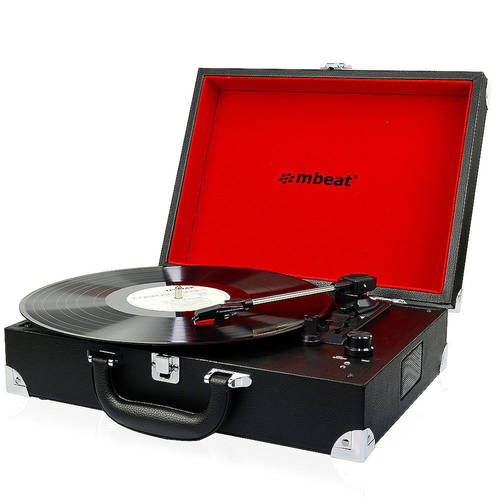 mbeat Retro Turntable Briefcase Black