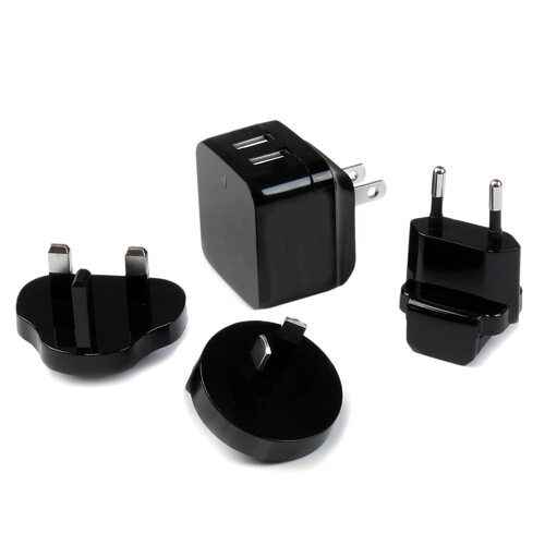 2 port USB Travel Wall Charger 17W / 3.4A - 110V/220V