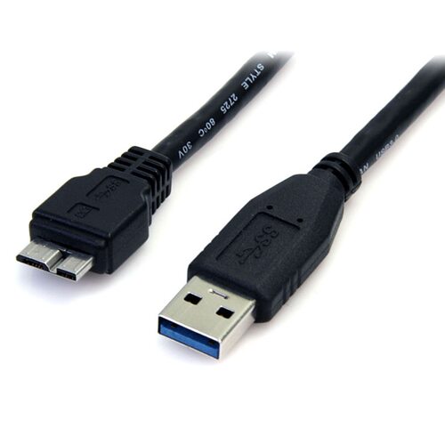 1.5ft USB 3.0 Micro B Cable - A to Micro B - Black