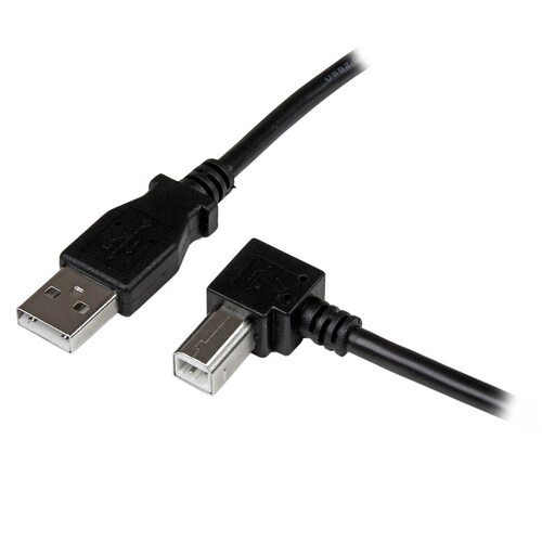 1m Right Angle USB Printer Cable - USB 2.0 A to B