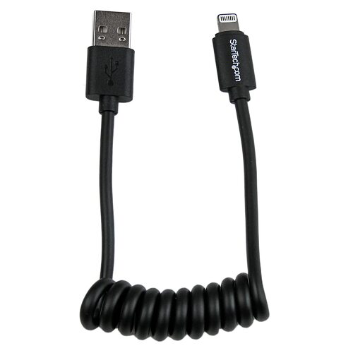 1ft Coiled Lightning to USB Cable Charge and Sync