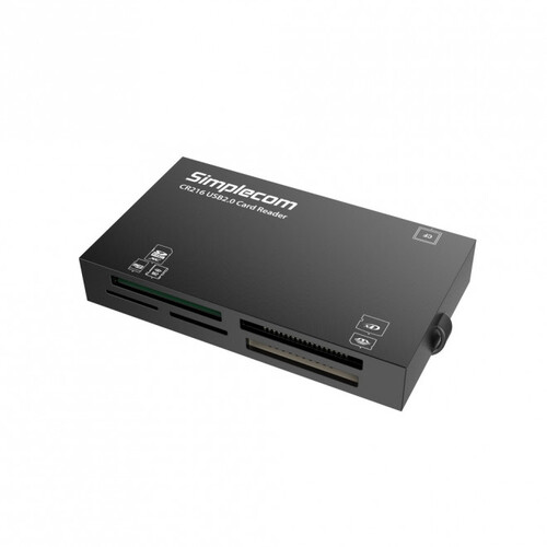 Simplecom CR216 SuperSpeed USB 2.0 Male 6-Slot Memory Card Reader