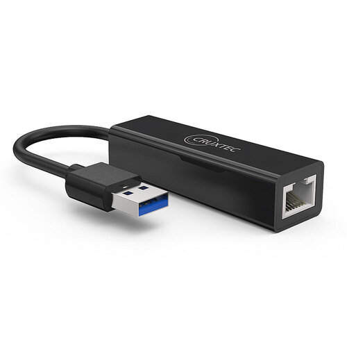Cruxtec USB 3.0 to RJ45 Gigabit Ethernet Adapter - Black
