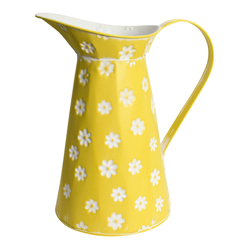 LVD Metal 24.5cm Watering Can Decorative Container - Daisy Citron