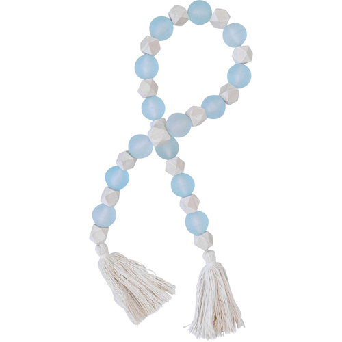 LVD Resin Bead Tassel Home/Lounge Decor 90cm - Sky