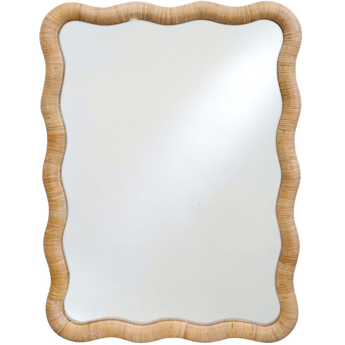 LVD Rattan/MDF Wrap Waves Mirror Home Decor 40x80cm
