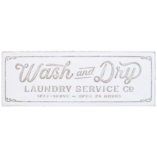 LVD Iron Laundry Service Sign Home Wall Decor 81x29cm - White