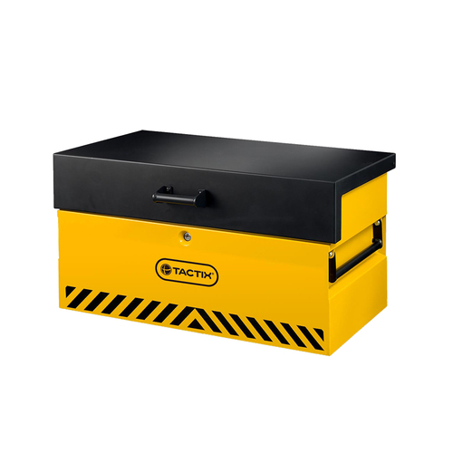 Tactix Vehicle Strong Storage Box 494x935x590mm Steel Yellow/Black