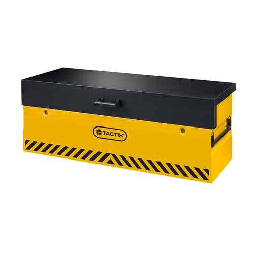 Tactix Vehicle Strong Storage Box 490x1335x558mm Steel Yellow/Black
