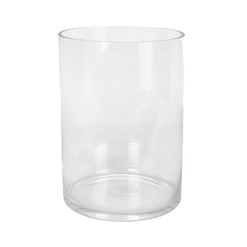 Belle Cylinder Glass Flower Vase Tall 20x40cm - Clear