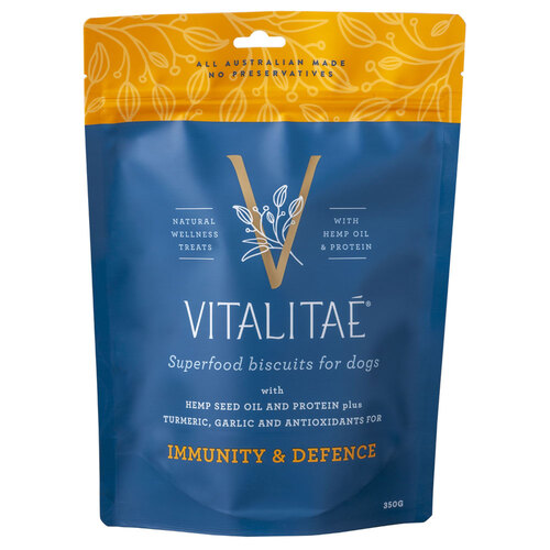 Vitalitae Dog Biscuits - Immunity & Defence w/ Hemp Oil & Protein 350g