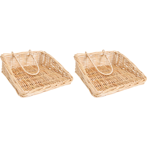 2PK LVD Willow Napkin Holder Tabletop Decor 21cm - Natural Wicker