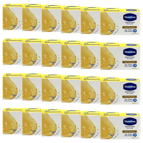 24PK Vaseline Total Moisture Hydrating Soap Cleansing Bar For All Skin Types 75g