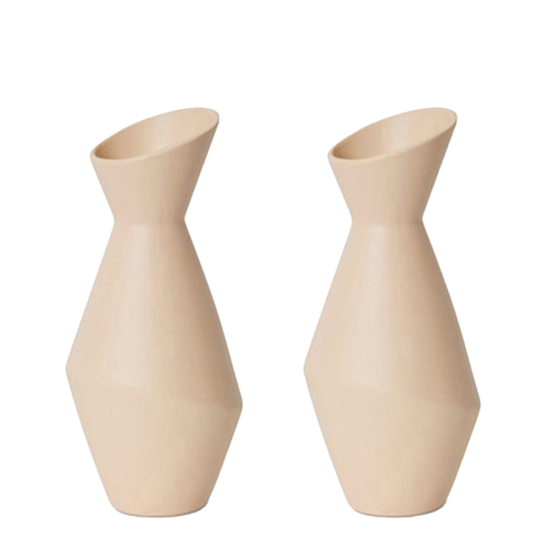 2PK E Style Emilia 26cm Ceramic Flower Vase Decor - Beige