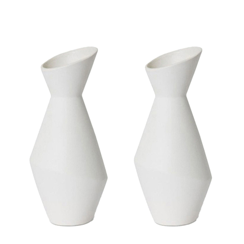 2PK E Style Emilia 26cm Ceramic Flower Vase Decor - Off White