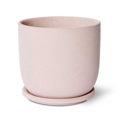 E Style Allegra 19cm Ceramic Plant Pot w/ Saucer Decor - Pink