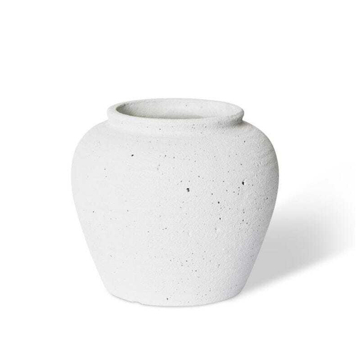 E Style Bexley 34cm Ceramic Plant Pot Round Decor - White