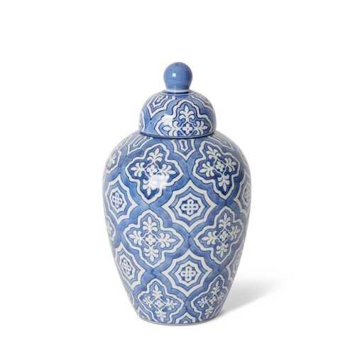 E Style Munni 28cm Porcelain Jinger Jar - Blue/Cream
