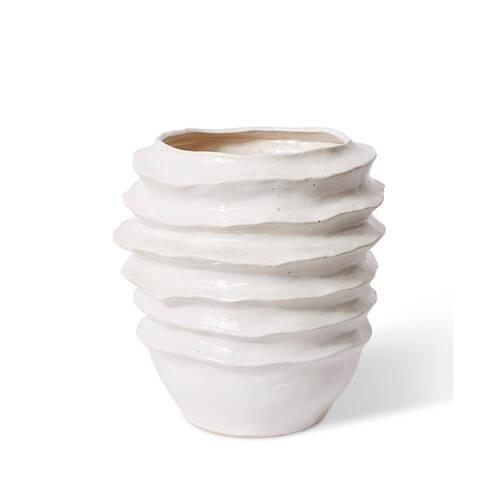 E Style Ceramic Adriana Vase Home Table Decor 45x47cm - White