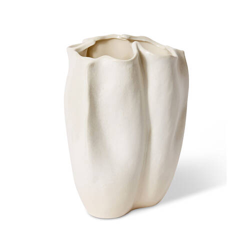 E Style Ceramic Zilia Vase Home Table Decor 28x37cm - Ivory