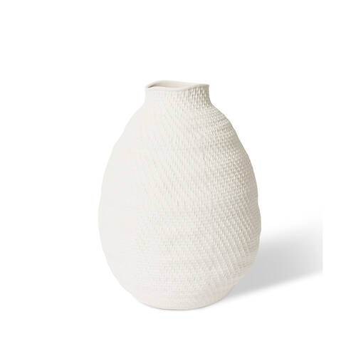 E Style Ceramic Alieta Vase Home Table Decor 37x47cm - White