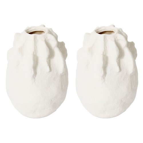 2PK E Style Nokisi Home Decorative Vase - 11 x 11 x 15cm