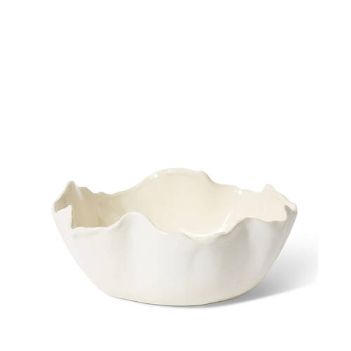 E Style Ceramic Emaline Bowl Home Table Decor 38x15cm - Cream