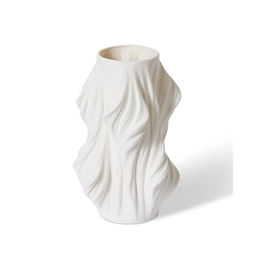 E Style Porcelain Blanca Vase Home Table Decor 18x28cm - White