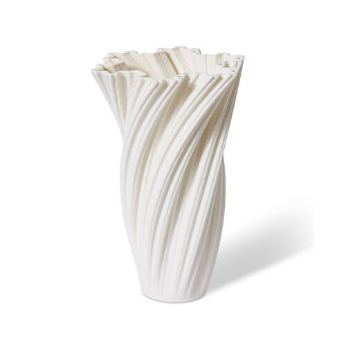 E Style Porcelain Molly Vase Home Table Decor 20x30cm - White