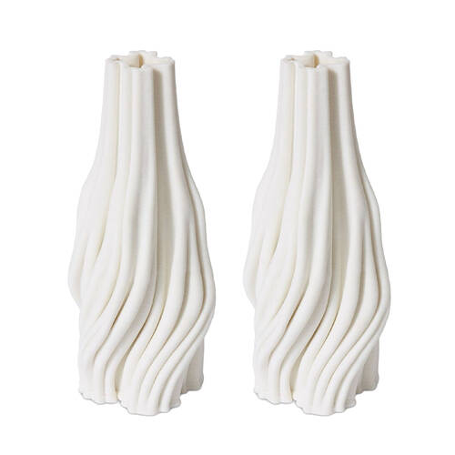 2PK E Style Roxy Porcelain/Ceramic Flower Vase Home Decor 20cm - White
