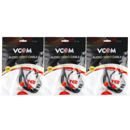 3PK V-Com 2Rca(M)/2Rca(M) Lead 1.8M