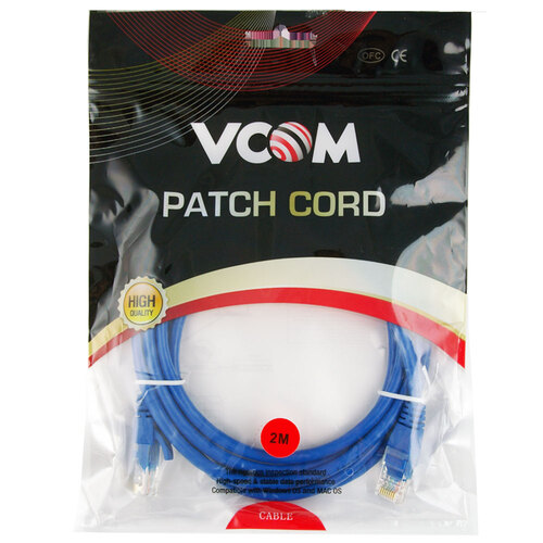 V-Com Utp Cat5E Ethernet Cable - Blue 2M