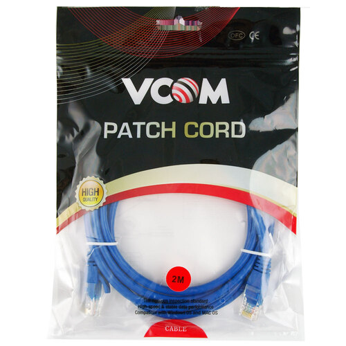 V-Com Utp Cat5E Ethernet Cable - Blue 2M