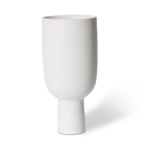 E Style Alora 34cm Ceramic Plant/Flower Vase Decor - Matt White