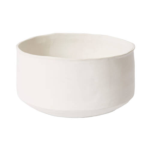 E Style Yvette Ceramic Decorative Bowl 30cm - Matt White